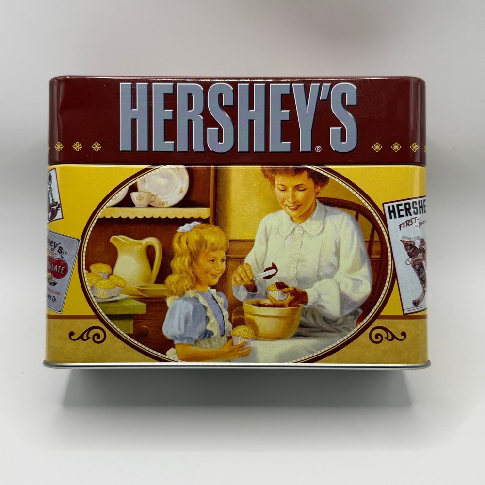 Hershey's Unisex OS Vintage Recipe Tin Box Cards Farmhouse‎ Kitchen Decor 2011